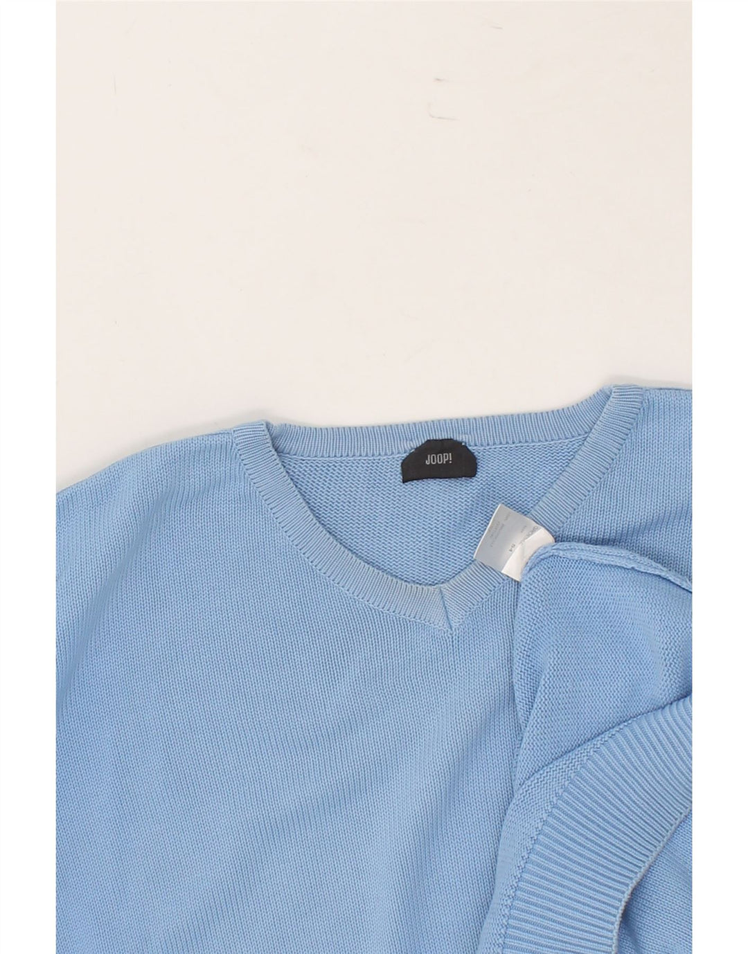 JOOP Mens V-Neck Jumper Sweater IT 54 XL Blue Cotton Vintage Joop and Second-Hand Joop from Messina Hembry 
