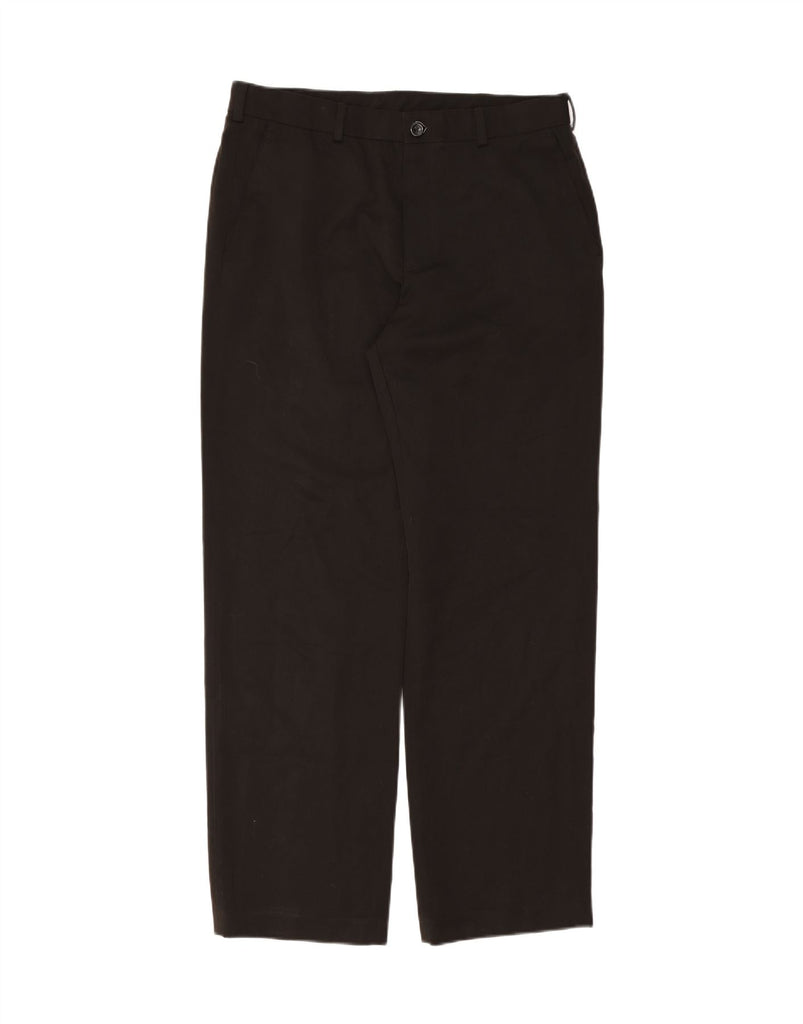 IZOD Mens Straight Chino Trousers W34 L32 Black Polyester Vintage Izod and Second-Hand Izod from Messina Hembry 