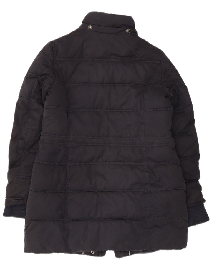 Fat Face Womens Padded Jacket UK 12 Medium Black Polyester