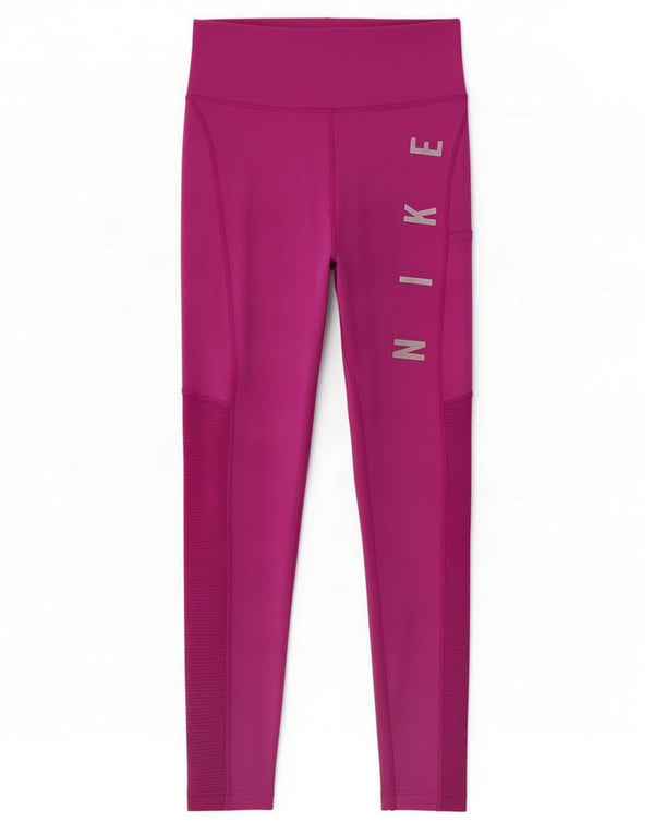 Nike Womens Dri Fit Graphic Leggings UK 4 XS Pink Polyester