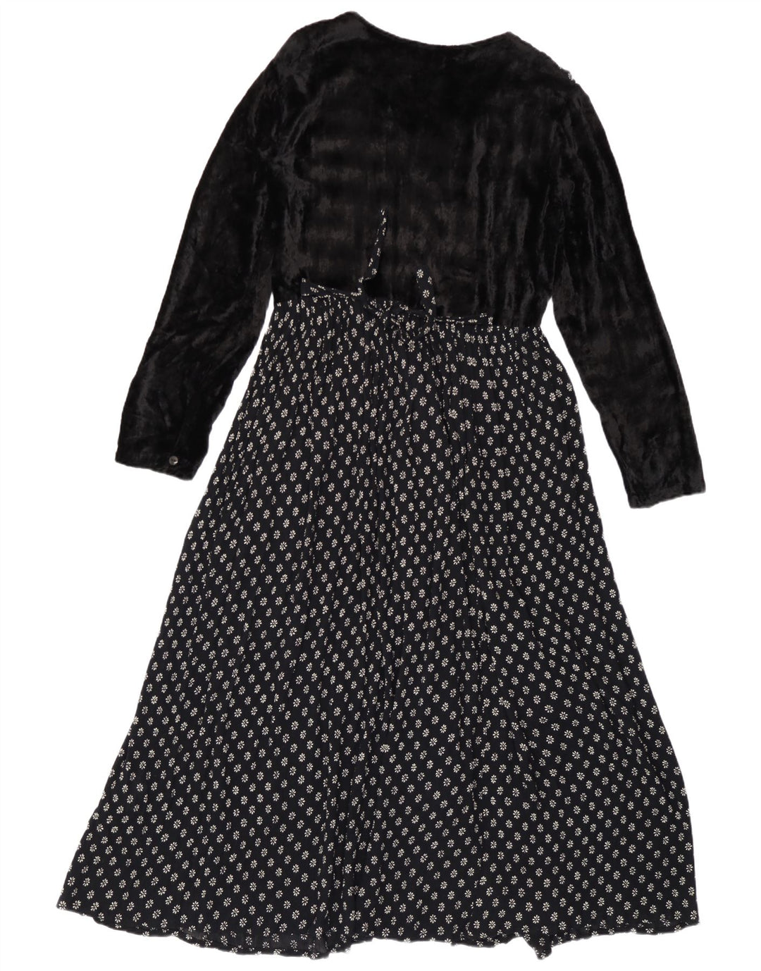 Express Womens Long Sleeve Maxi Dress UK 14 Medium Navy Blue Floral