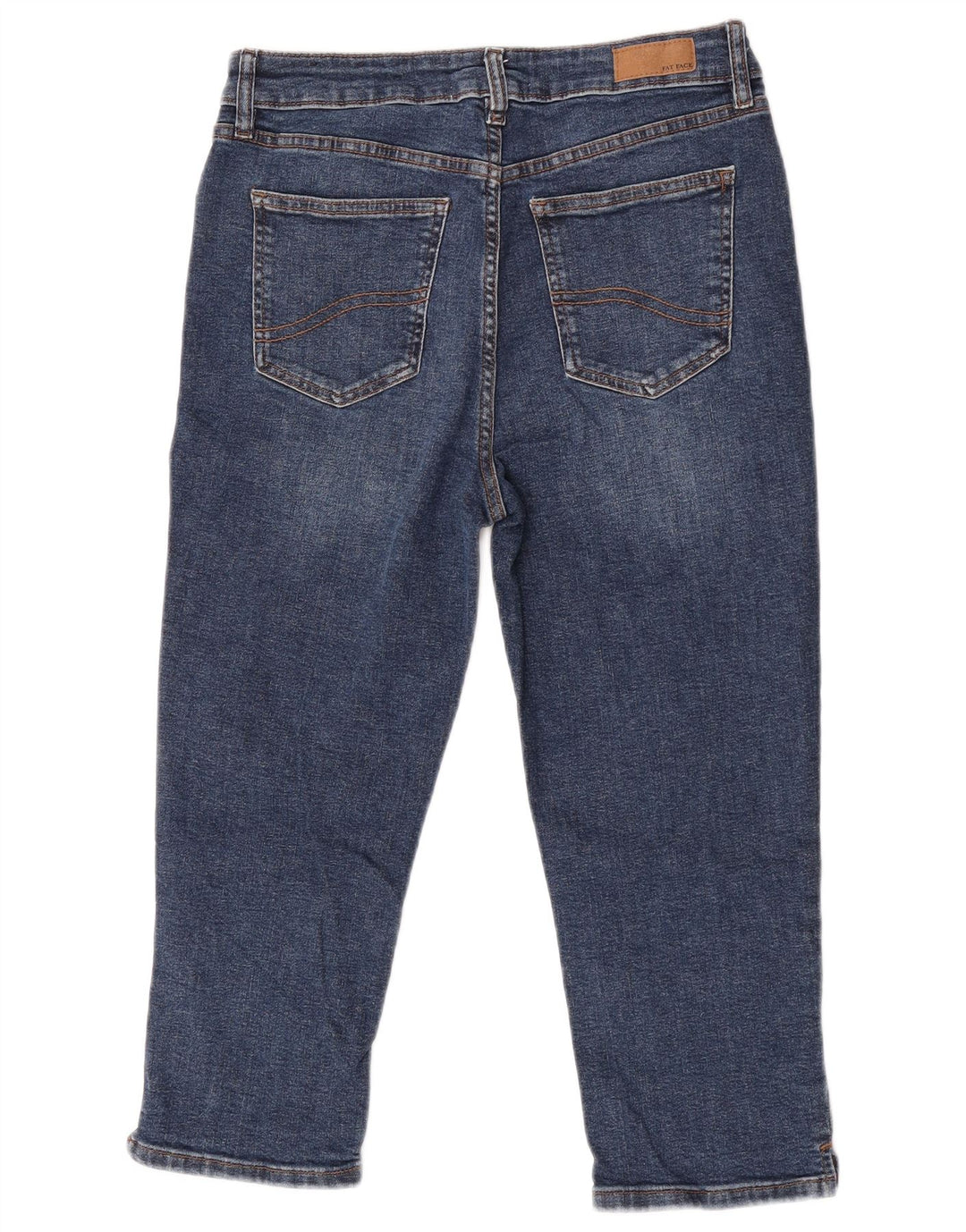 Fat Face Womens Sway Capri Jeans UK 12 Medium W30 L20 Blue Cotton
