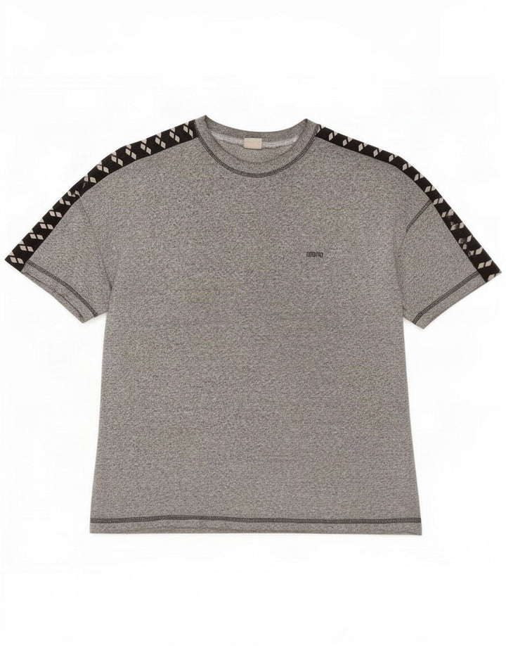 Arena Mens Graphic T-Shirt Top Large Grey Colourblock