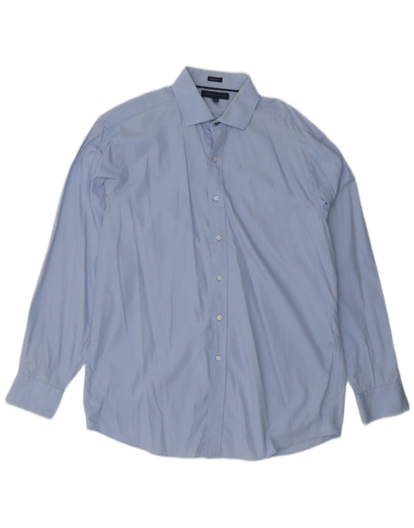 Tommy Hilfiger Mens Regular Fit Shirt Size 16 Large Blue