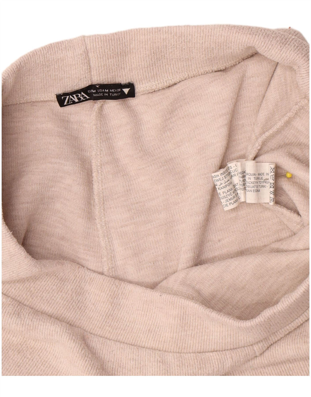 Zara Womens Tracksuit Trousers UK 12 Medium  Beige Polyester