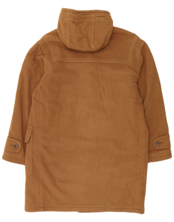 L.L.Bean Mens Hooded Duffle Coat UK 38 Medium Beige Wool
