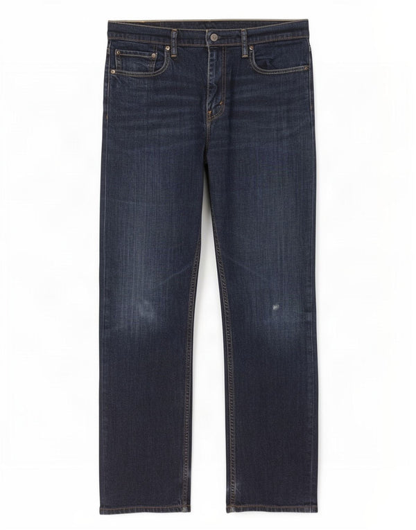 Levi's Mens 504 Straight Jeans W34 L34 Blue Cotton