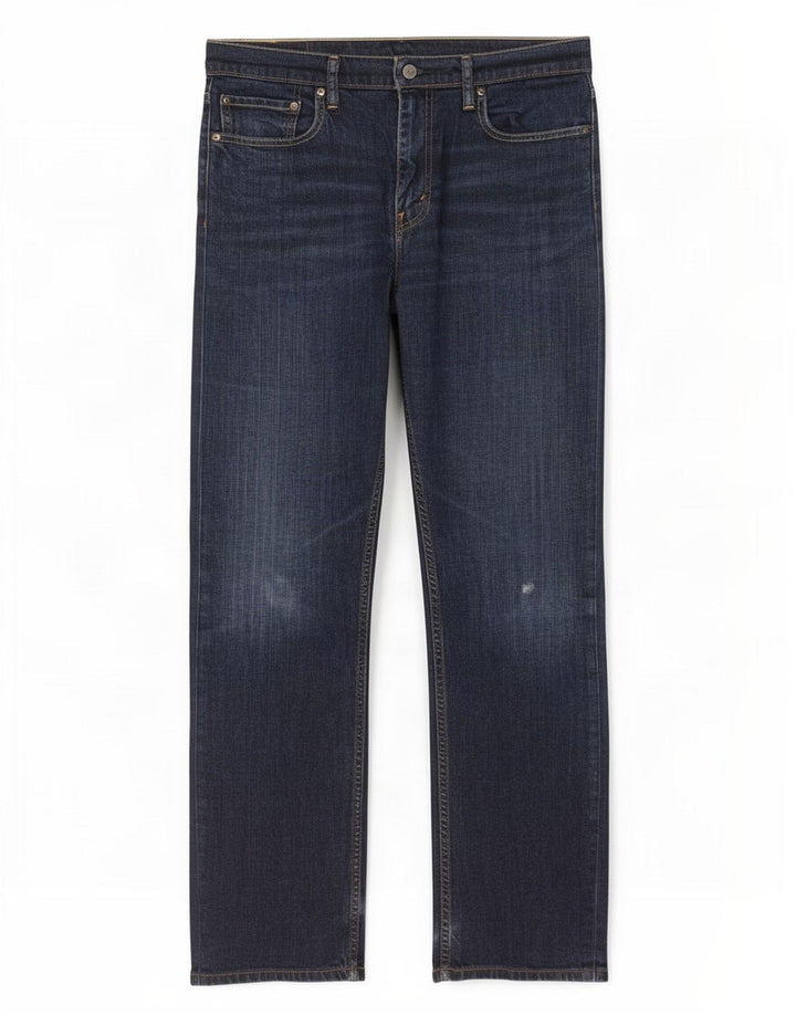 Levi's Mens 504 Straight Jeans W34 L34 Blue Cotton