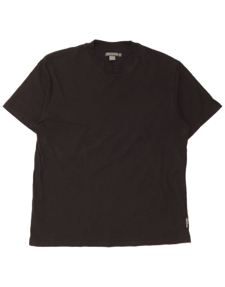 French Connection Mens T-Shirt Top XL Black Cotton