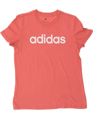 ADIDAS Womens Graphic T-Shirt Top UK 20/22 XL Pink