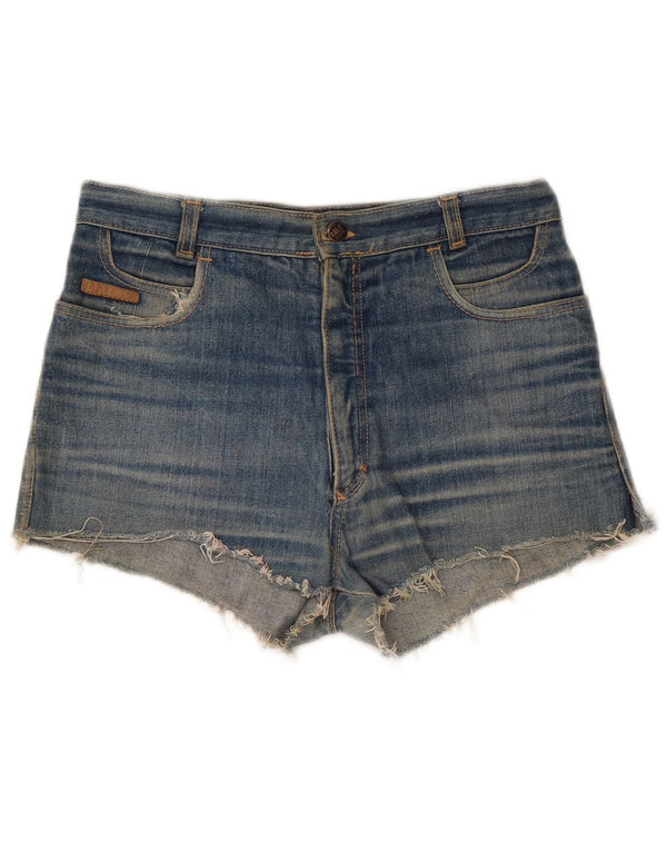 Vintage Womens Distressed Denim Shorts W30 Medium Blue