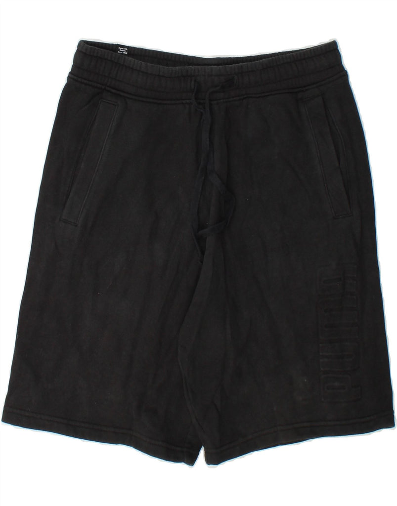 PUMA Mens Graphic Sport Shorts Small  Black Cotton Vintage Puma and Second-Hand Puma from Messina Hembry 