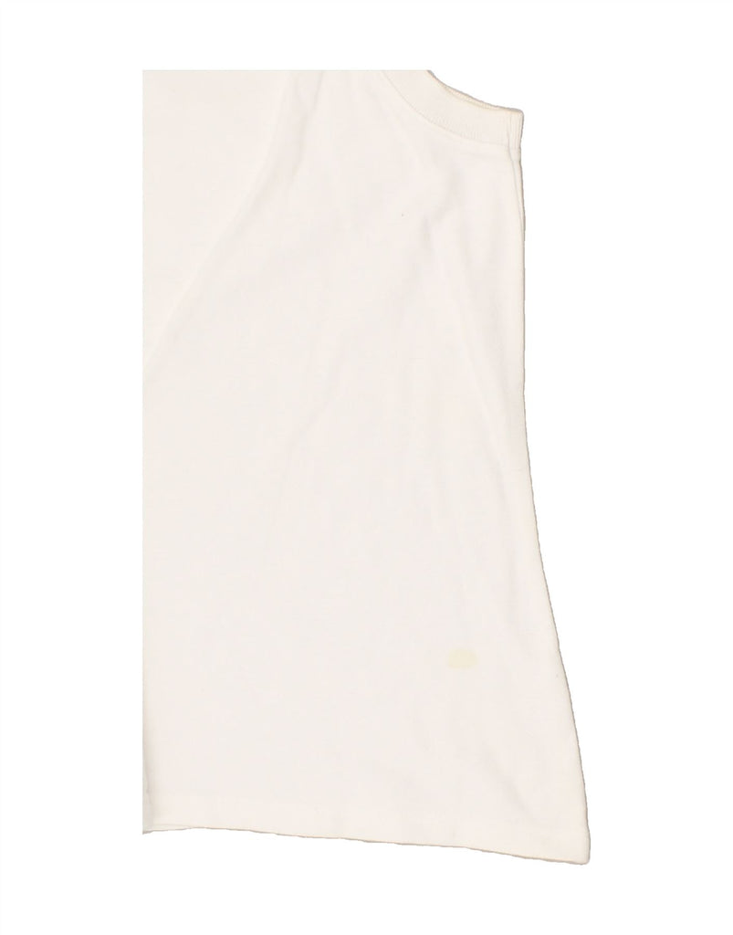 FILA Womens Sleeveless Polo Shirt IT 44 Medium White Cotton | Vintage Fila | Thrift | Second-Hand Fila | Used Clothing | Messina Hembry 