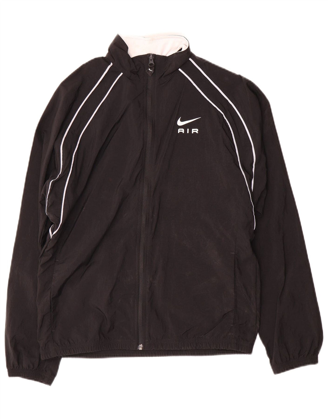 Nike Boys Graphic Tracksuit Top Jacket 13-14 Years XL Black Nylon