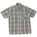 FAT FACE Mens Short Sleeve Shirt Large Blue Check Cotton
