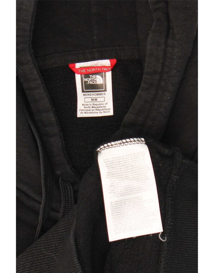 The North Face Mens Graphic Hoodie Jumper Medium Black Cotton