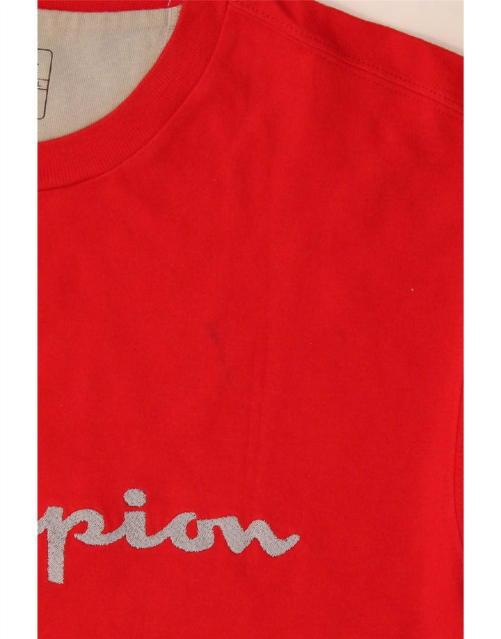 Champion Mens Graphic T-Shirt Top Medium Red