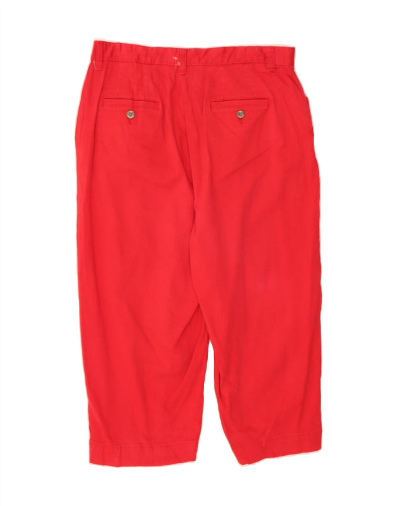 LEE Womens Khakis Loose Fit High Waist Capri Trousers US 14 XL W32 L20 Red Vintage Lee and Second-Hand Lee from Messina Hembry 
