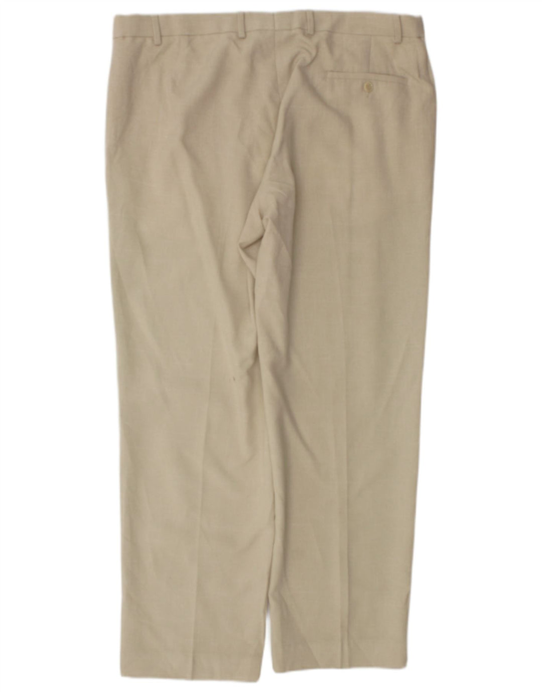 Marks & Spencer Mens Straight Regular Fit Suit Trousers W38 L31 Beige Check