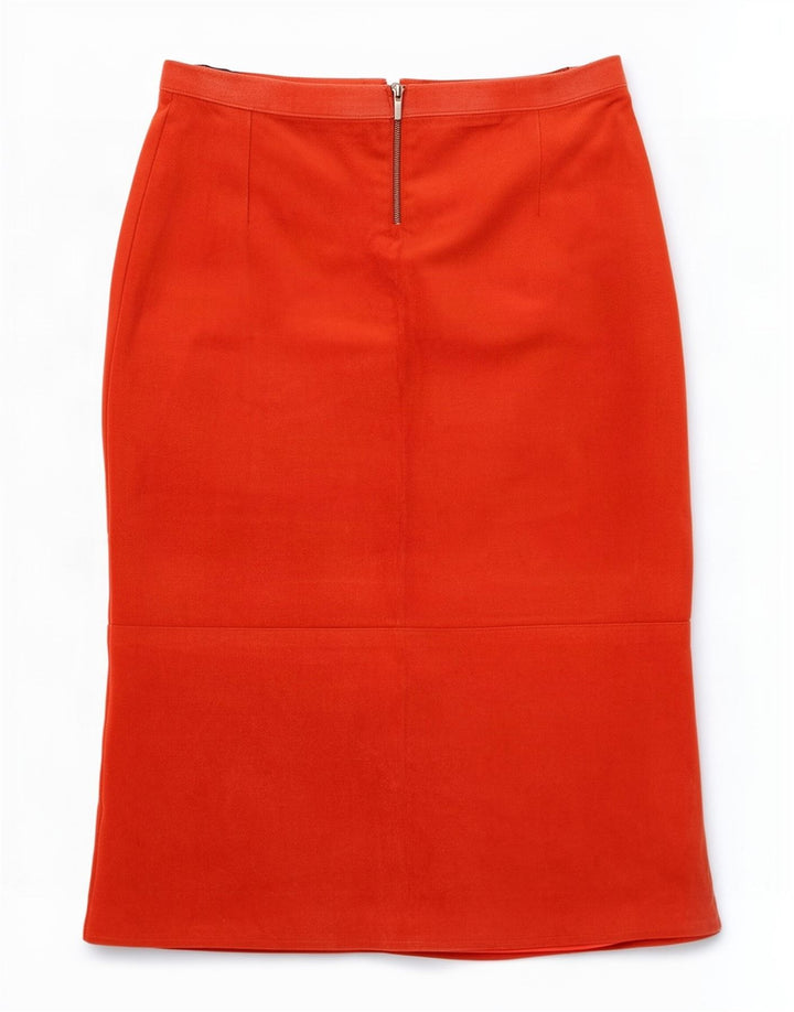 Vintage Womens Suede Skirt Medium W28 Red