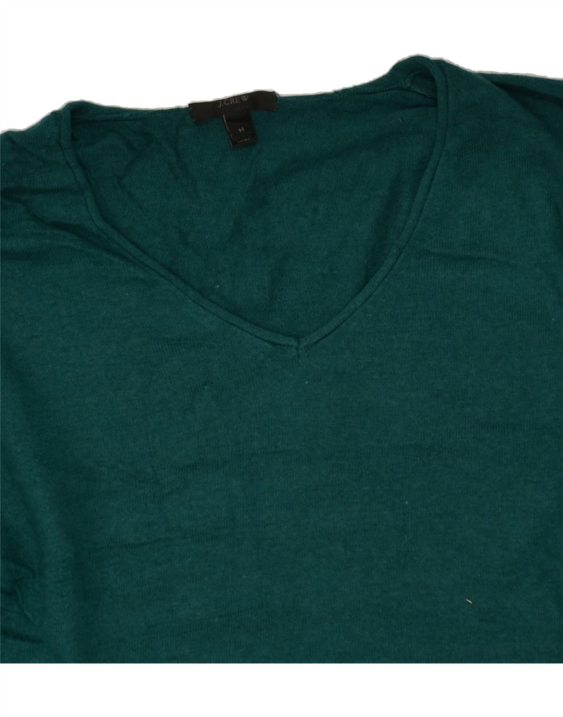 J. CREW Womens V-Neck Jumper Sweater UK 14 Medium Green Wool | Vintage J. Crew | Thrift | Second-Hand J. Crew | Used Clothing | Messina Hembry 