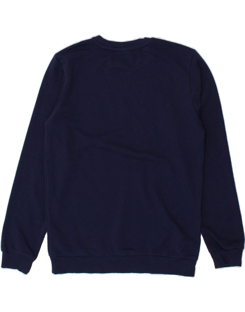 PUMA Boys Graphic Sweatshirt Jumper 15-16 Years Navy Blue Polyester | Vintage Puma | Thrift | Second-Hand Puma | Used Clothing | Messina Hembry 