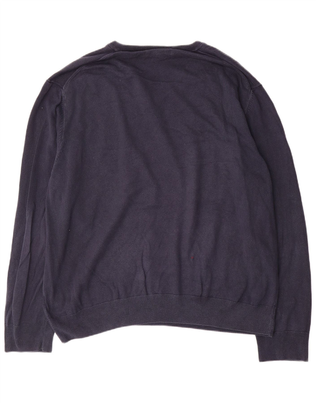 Marks & Spencer Mens V-Neck Jumper Sweater 2XL Navy Blue Cotton