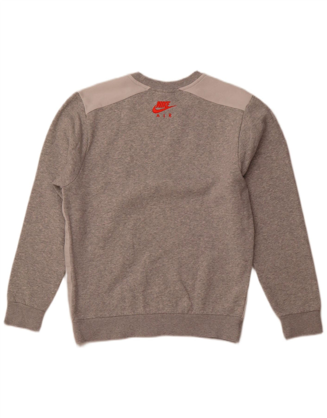 NIKE Mens Graphic Sweatshirt Jumper Small Grey Colourblock Cotton