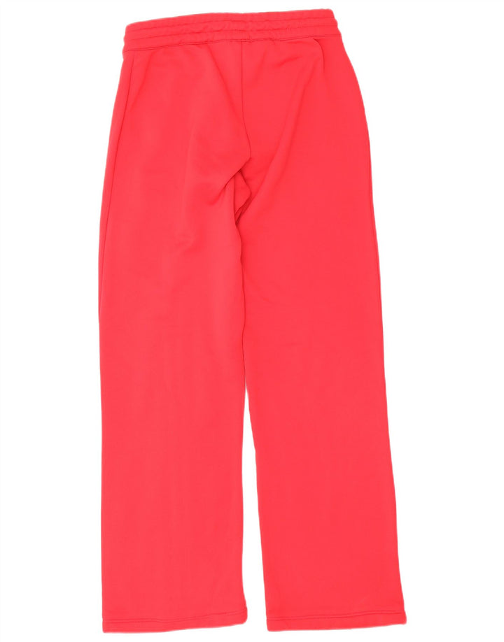 Adidas Womens Tracksuit Trousers UK 12 Medium Red Polyester