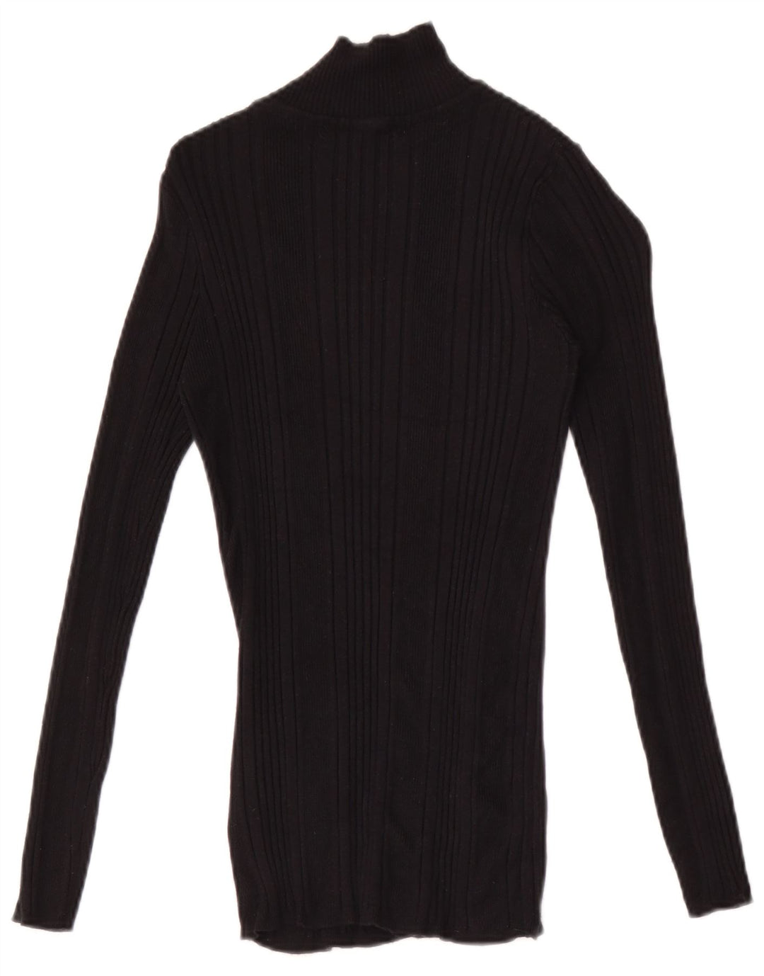 Marks & Spencer Womens Top Long Sleeve UK 10 Small Black Viscose