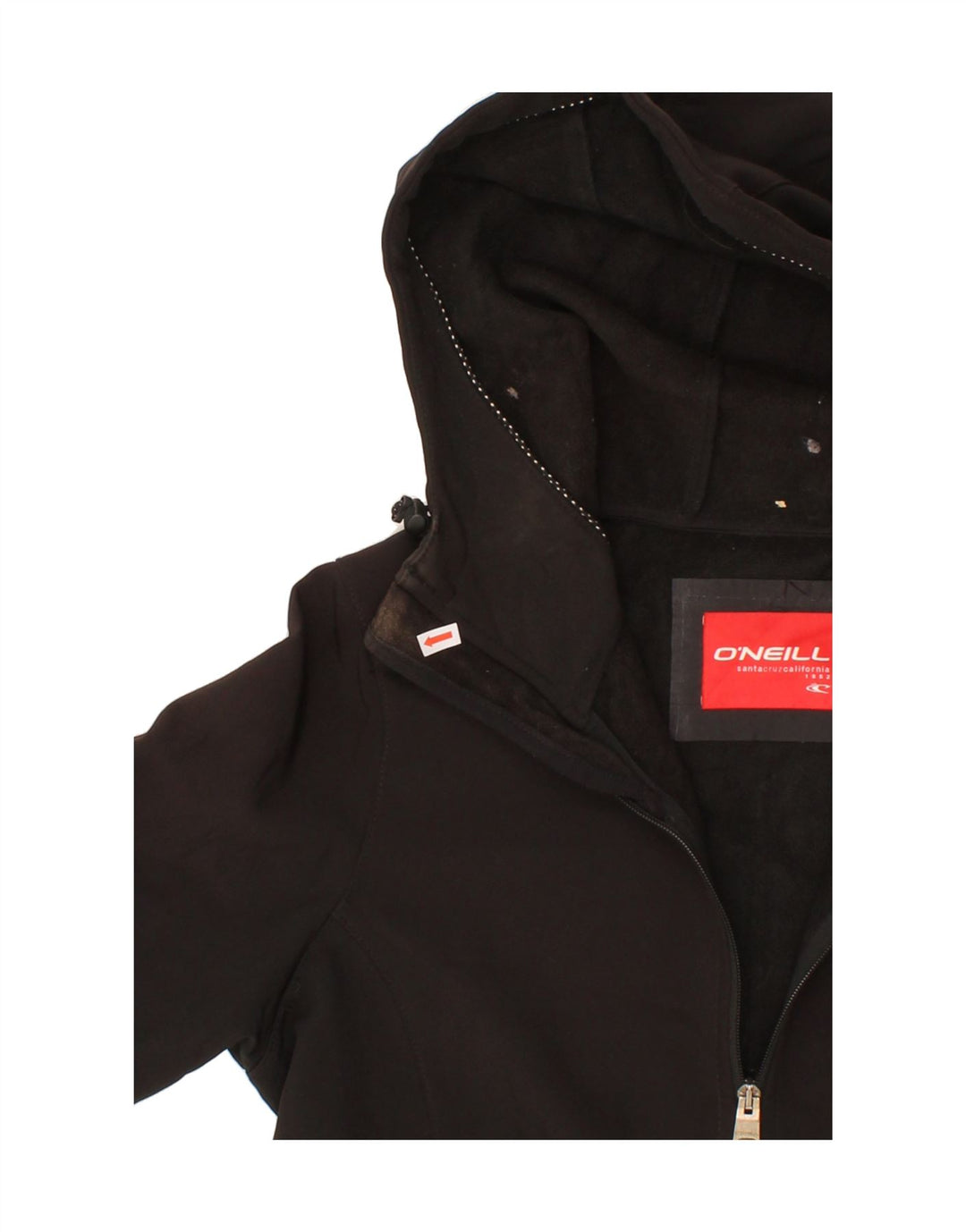 O'NEILL Womens Hooded Windbreaker Jacket UK 16 Large Black Polyester Vintage O'Neill and Second-Hand O'Neill from Messina Hembry 