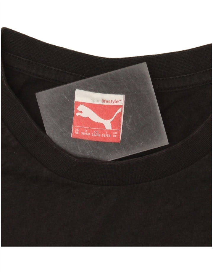 Puma Mens Graphic Top Long Sleeve XL Black