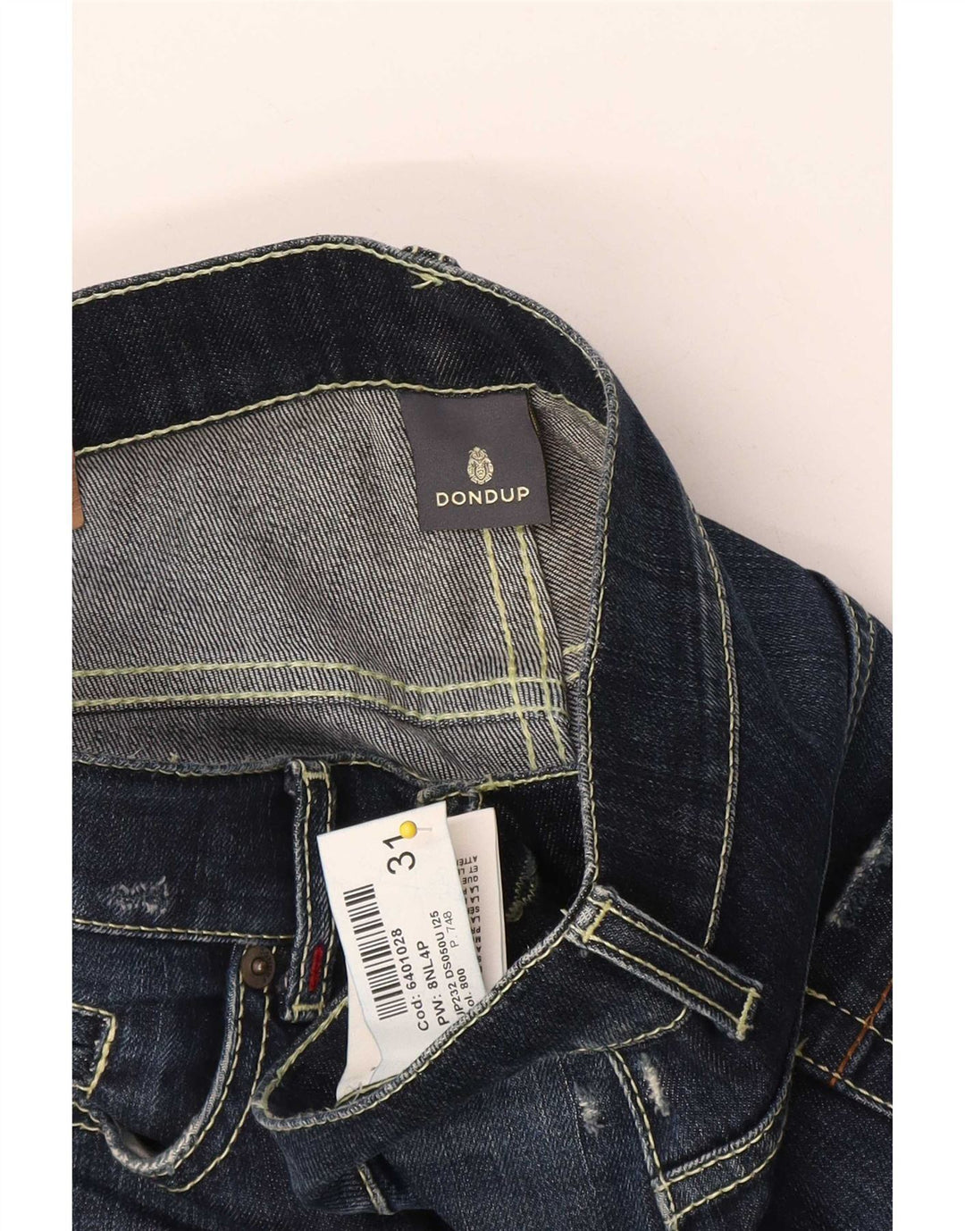 Dondup Mens Slim Jeans W31 L30 Navy Blue Cotton