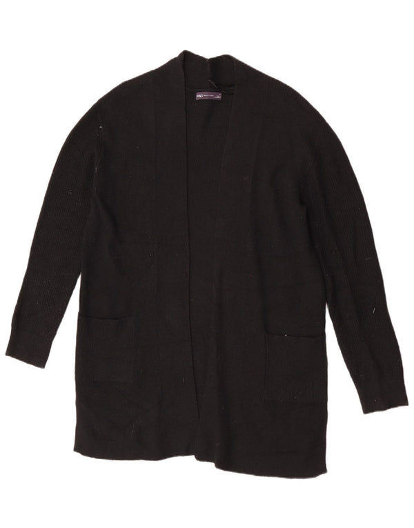 Marks & Spencer Womens Longline Open Cardigan Sweater UK 12 Medium Black