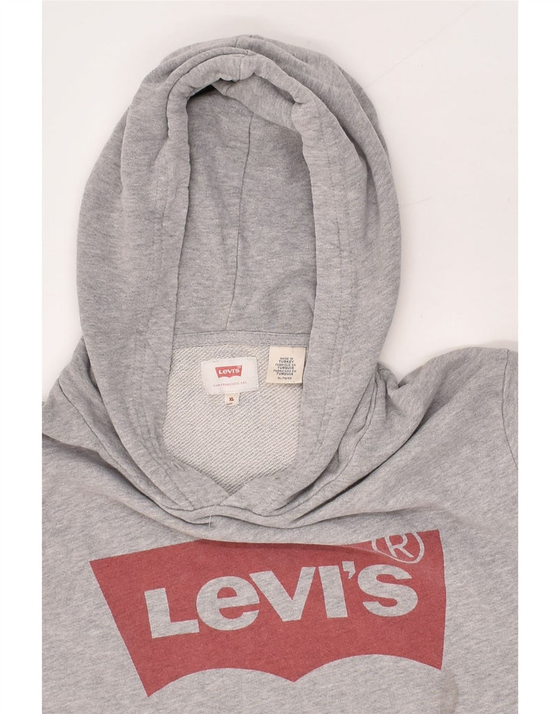 LEVI'S Mens Graphic Hoodie Jumper XL Grey Cotton | Vintage Levi's | Thrift | Second-Hand Levi's | Used Clothing | Messina Hembry 