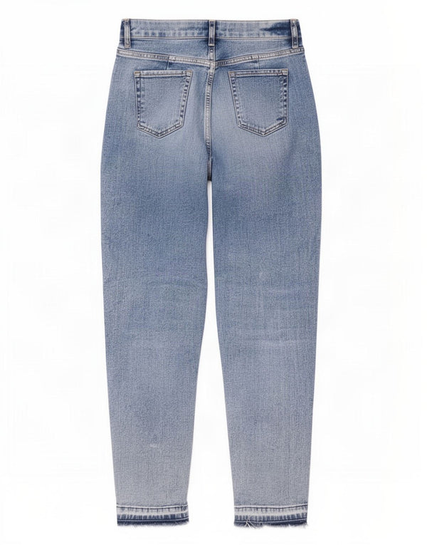 Marks & Spencer Womens Mom Tapered Jeans UK 12 Medium W32 L28 Blue