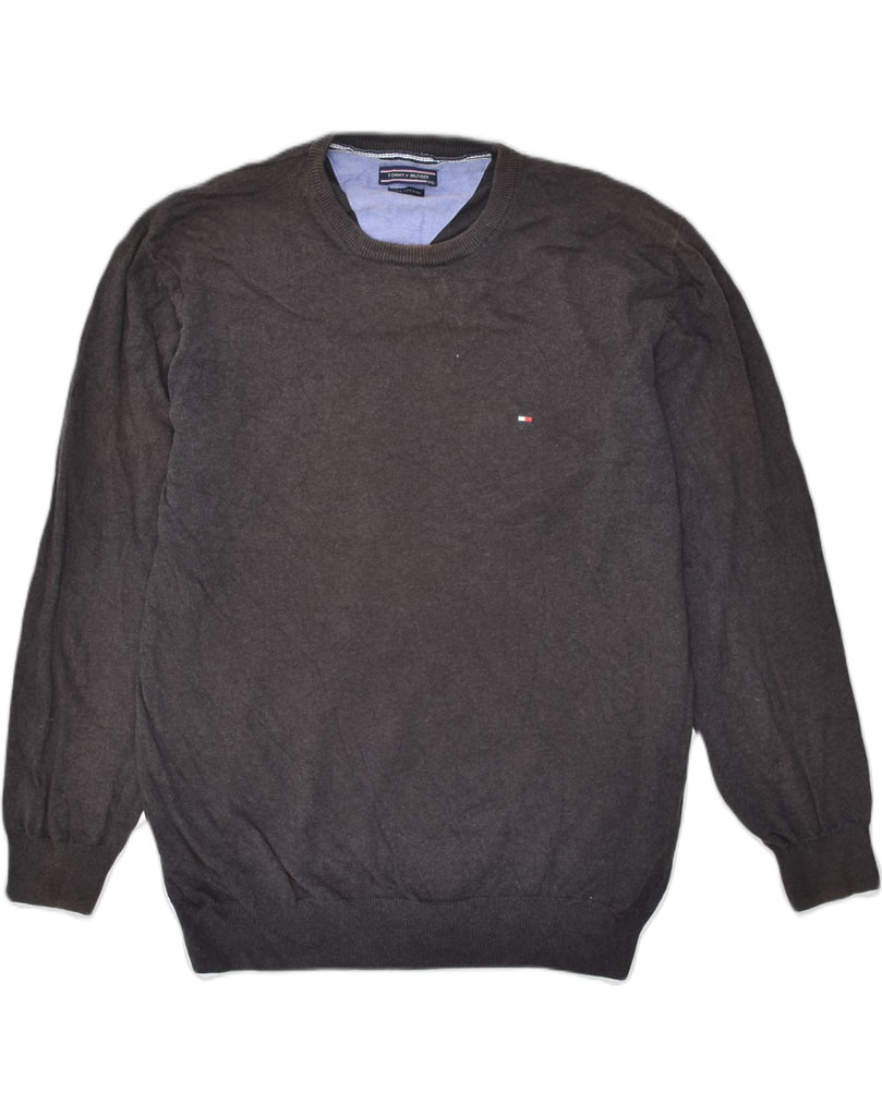 TOMMY HILFIGER Mens Sweatshirt Jumper 2XL Grey Cotton | Vintage Tommy Hilfiger | Thrift | Second-Hand Tommy Hilfiger | Used Clothing | Messina Hembry 