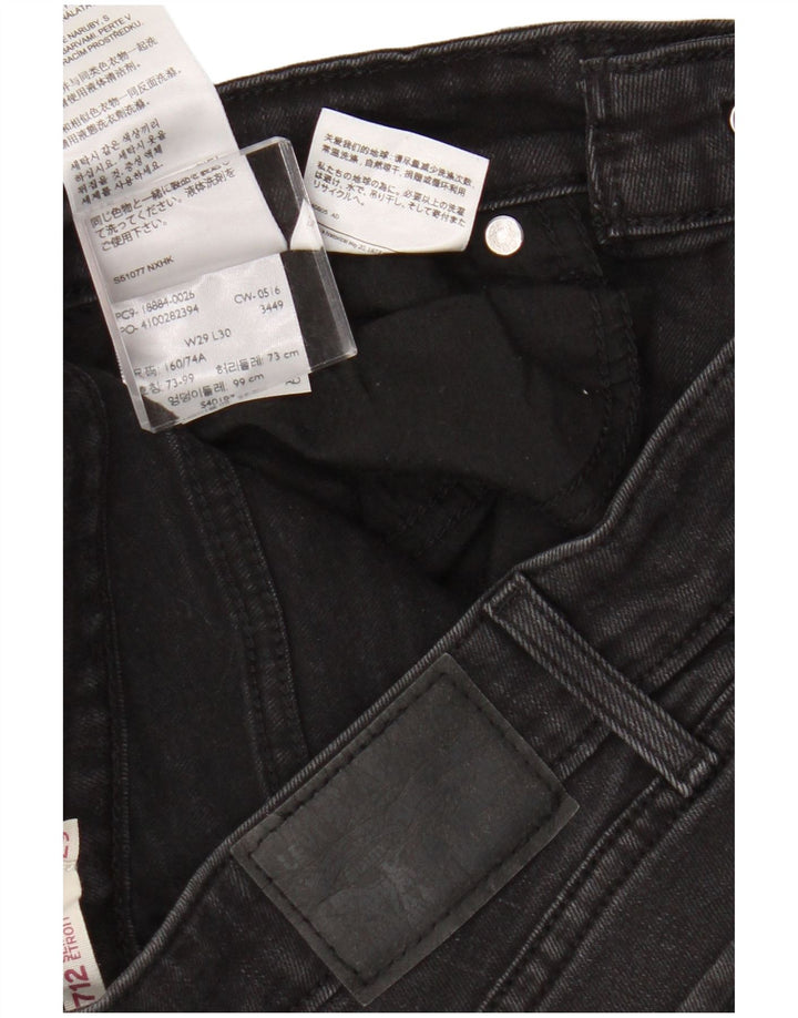 Levi's Womens 712 Slim Jeans W29 L30 Grey Cotton