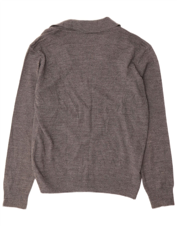 El Charro Mens Cardigan Sweater XL Grey Wool