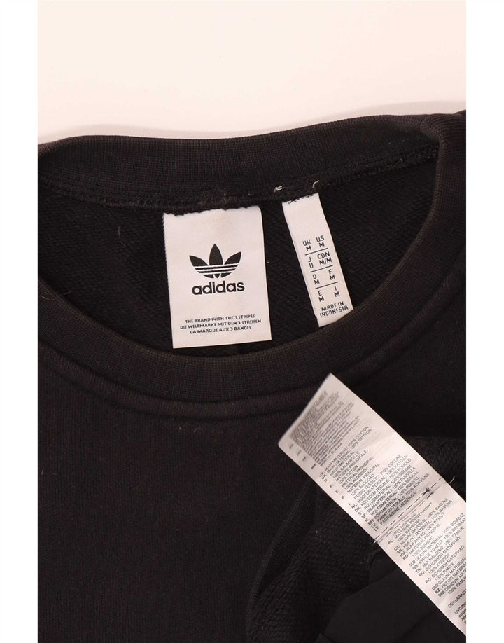 Adidas Mens Sweatshirt Jumper Medium Black Cotton