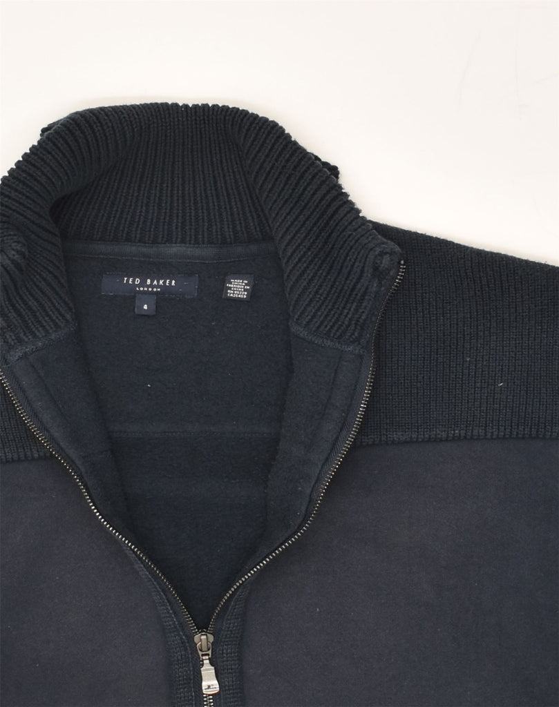 TED BAKER Mens Tracksuit Top Jacket Size 4 Large Navy Blue Cotton | Vintage Ted Baker | Thrift | Second-Hand Ted Baker | Used Clothing | Messina Hembry 