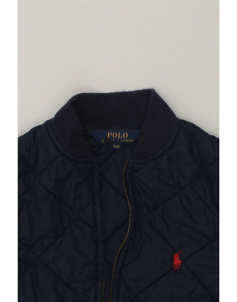 POLO RALPH LAUREN Boys Quilted Jacket 7-8 Years Small  Navy Blue Nylon | Vintage Polo Ralph Lauren | Thrift | Second-Hand Polo Ralph Lauren | Used Clothing | Messina Hembry 