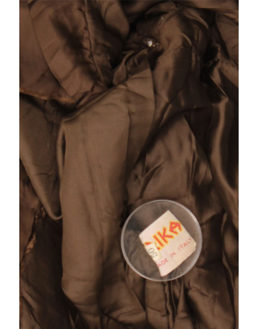 VINTAGE Mens Military Leather Jacket IT 50 Large Brown