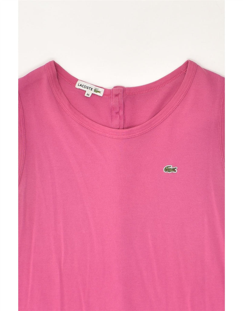 LACOSTE Womens Sleeveless T-Shirt Dress Size 44 Large Pink Cotton | Vintage Lacoste | Thrift | Second-Hand Lacoste | Used Clothing | Messina Hembry 