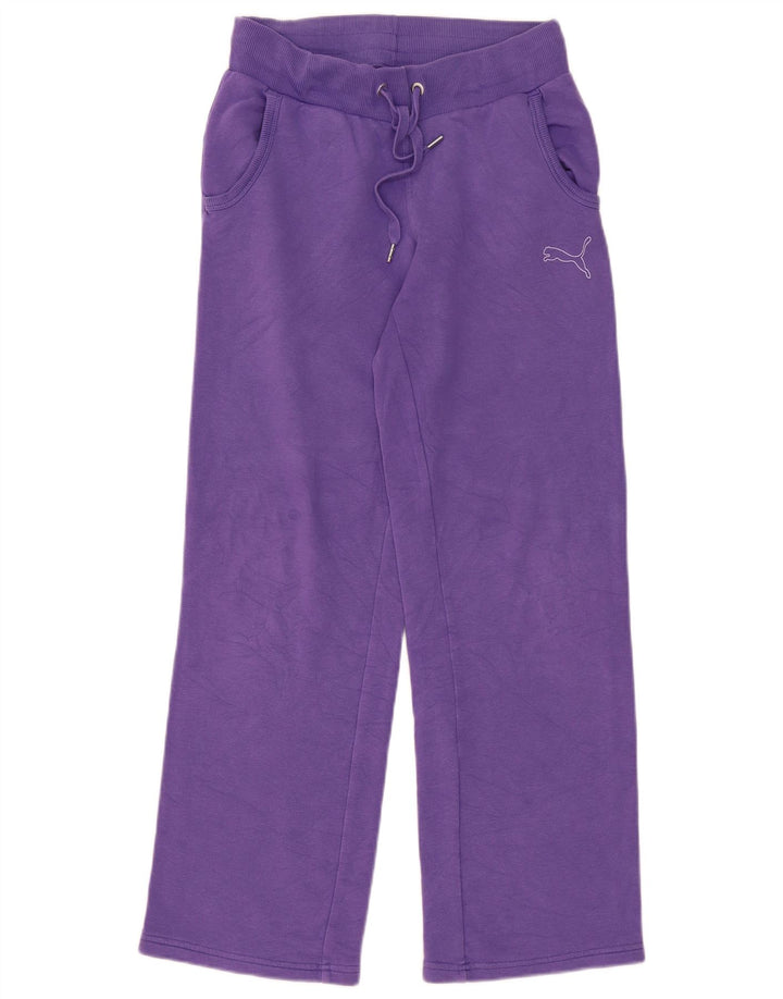 Puma Womens Tracksuit Trousers UK 12 Medium  Purple Cotton