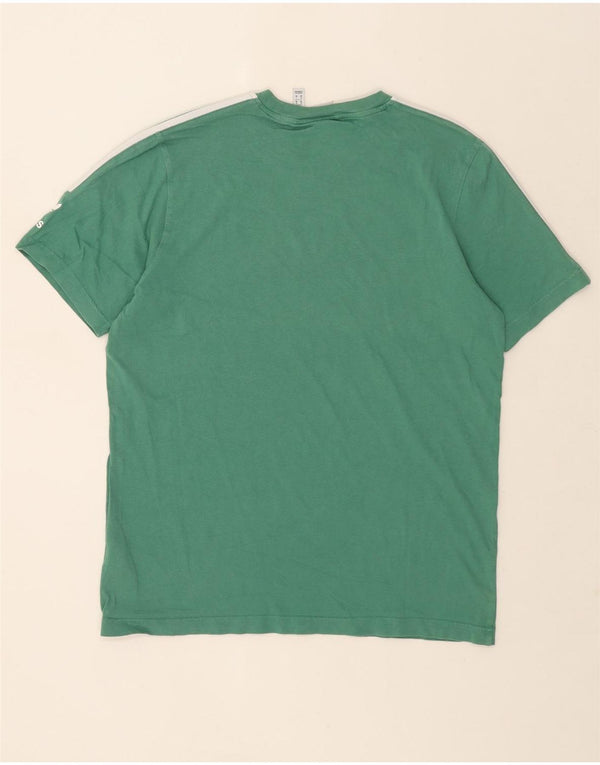 Adidas Mens T-Shirt Top Medium Green Cotton