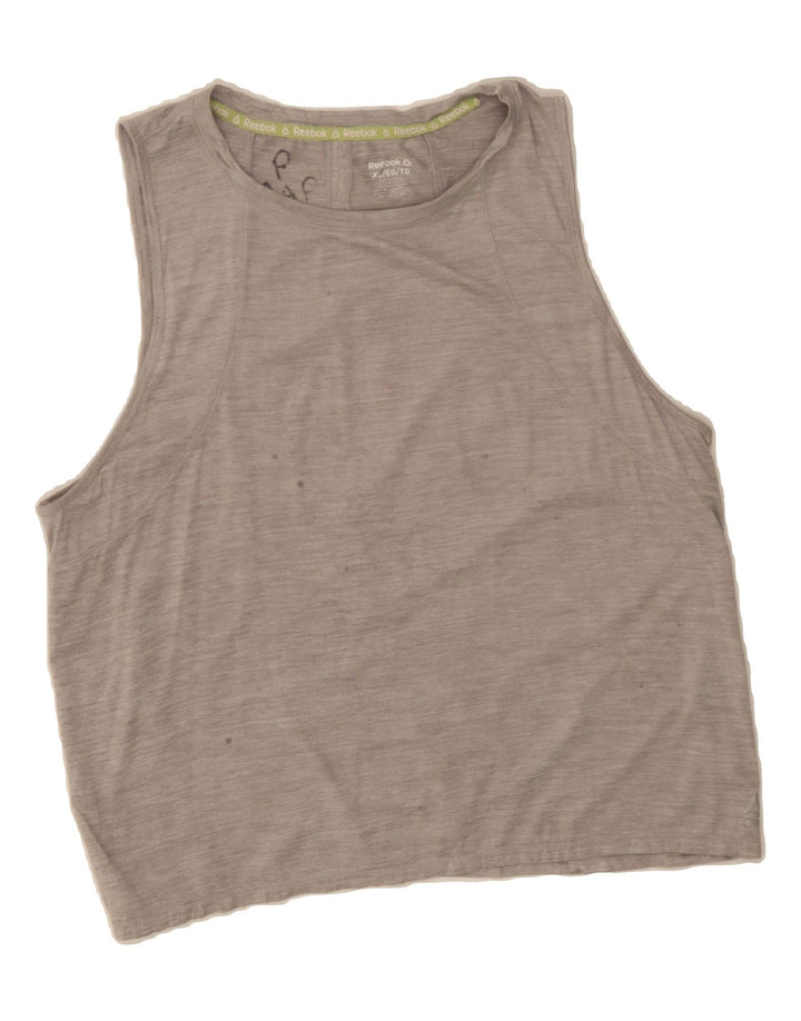 REEBOK Womens Vest Top UK 18 XL Grey Vintage Reebok and Second-Hand Reebok from Messina Hembry 