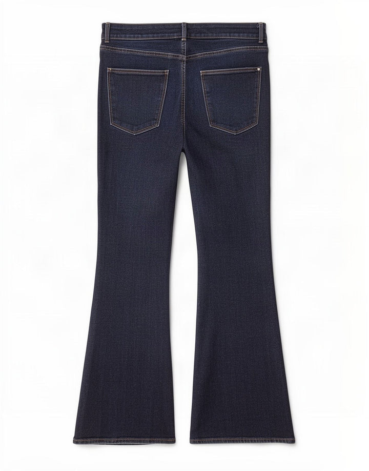 Marks & Spencer Womens Magic Flared Jeans UK 10 Small W26 L26 Navy Blue