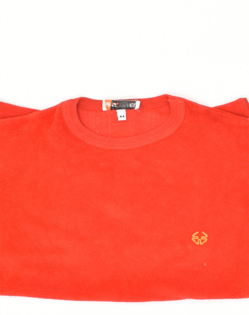 STEFANEL Womens Sweatshirt Jumper IT 44 Medium  Orange Cotton | Vintage Stefanel | Thrift | Second-Hand Stefanel | Used Clothing | Messina Hembry 