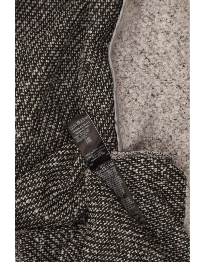 Marks & Spencer Womens Open Overcoat UK 12 Medium Grey Flecked Polyester